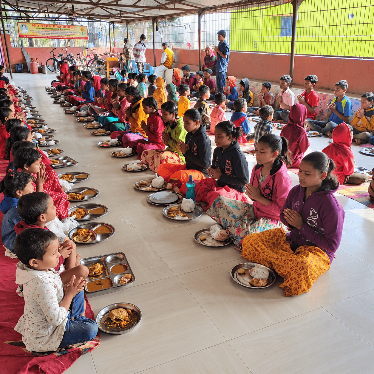 A health camp serving families in a rural community.