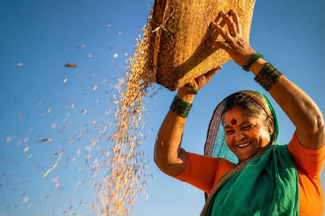 A joyful moment shared within a community Sewa Sanskriti serves.